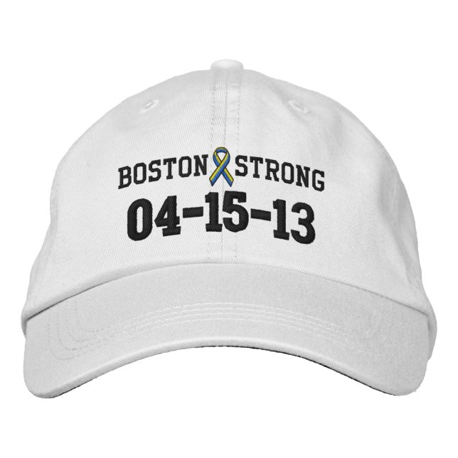Bordada Cinta de Boston Fuerte 04-15-13, gorra de bordado (Anverso)