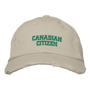 Bordada Ciudadano canadiense bordado Gorra