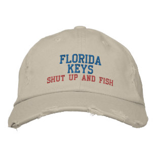 BORDADA CLAVES DE FLORIDA CERRADAS Y GORRA DE PESCADO