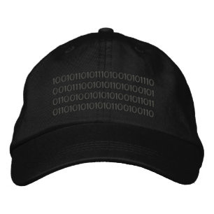 Bordada Códigos binarios bordados Gorra