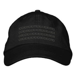 Bordada Códigos binarios bordados Gorra