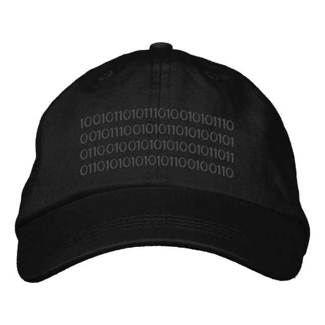 Bordada Códigos binarios bordados Gorra (Anverso)