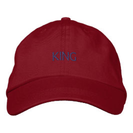 Bordada Color del texto KING - Guay Gorra de color rojo de