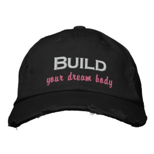 Bordada Construye tu cuerpo de sueño gorra de béisbol feme