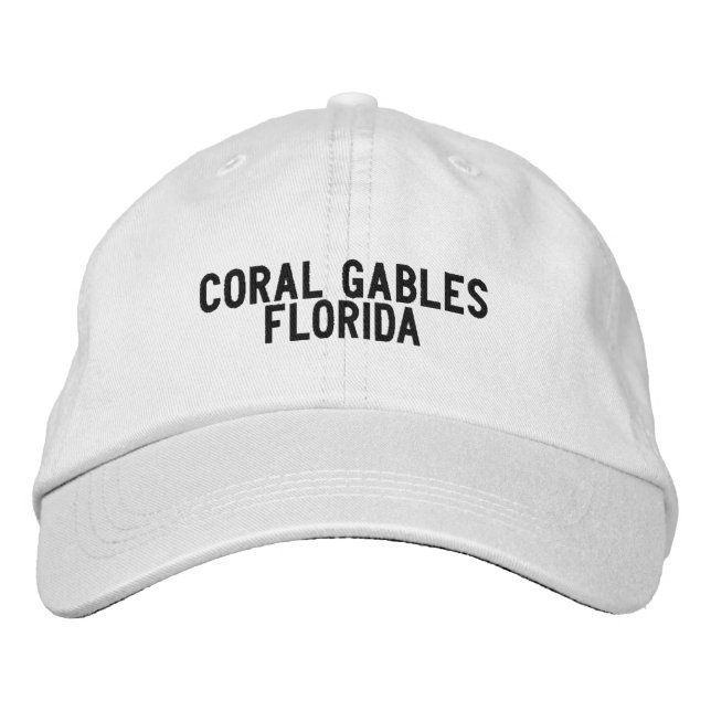 Bordada Coral Gables Florida Gorra (Anverso)