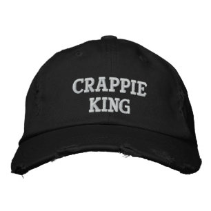 Bordada Crappie King - Gorra bordado en Personalizable