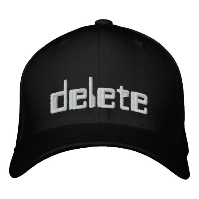 Bordada 'Delete' bordado gorra geek 1337 pwn (Anverso)