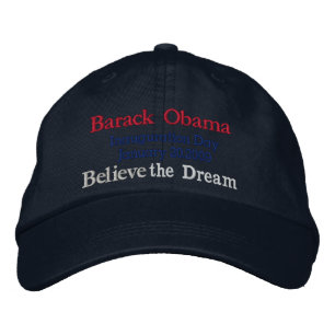 Bordada Día de la Inauguración de Obama 2009_ Gorra bordad