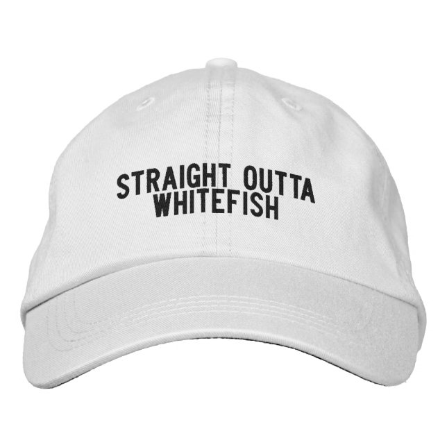 Bordada Directamente de Whitefish Montana Gorra (Anverso)