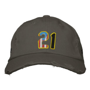 Bordada El gran número 21, un Gorra con problemas en el ba