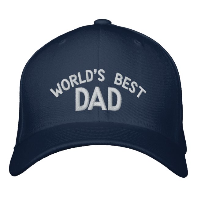 Bordada El mejor Gorra bordado de papá del mundo (Anverso)