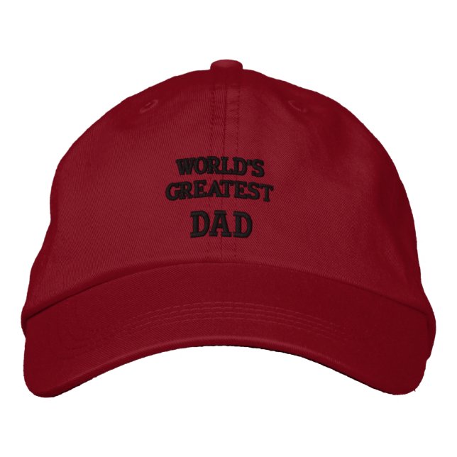 Bordada El mejor papá del mundo... gorra bordado (Anverso)