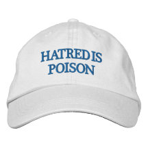 El odio es Gorra de la letra azul venenosa