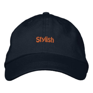 Bordada Elegante Gorra con Boffo Font Gold bordado texto