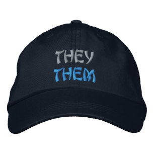 Bordada Ellas/ellas pronuncia Gorra transgénero Embroidere