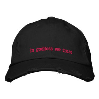 Bordada En diosa confiamos en la gorra de béisbol femenino