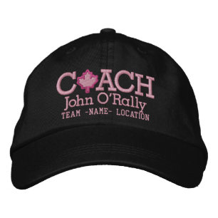 Bordada Equipo de nombres de Gorra de entrenador personali