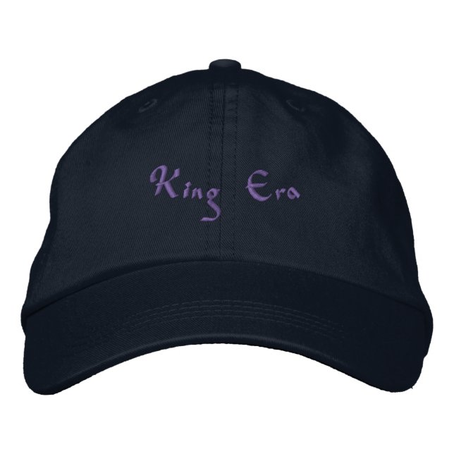 Bordada Era del Rey Premium Navy - Gorra Ajustable Moderna (Anverso)