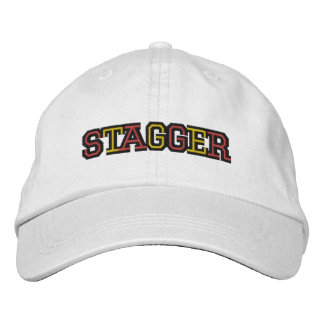 Bordada Escalone el gorra ajustable blanco unisex