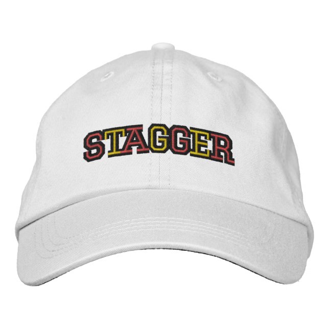 Bordada Escalone el gorra ajustable blanco unisex (Anverso)