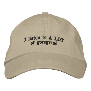 Bordada Escucho mucho gorra de goregrind