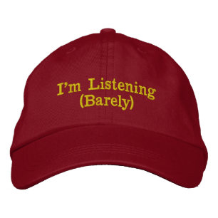 Bordada Estoy Escuchando Gorra de Camionero para Hombres P