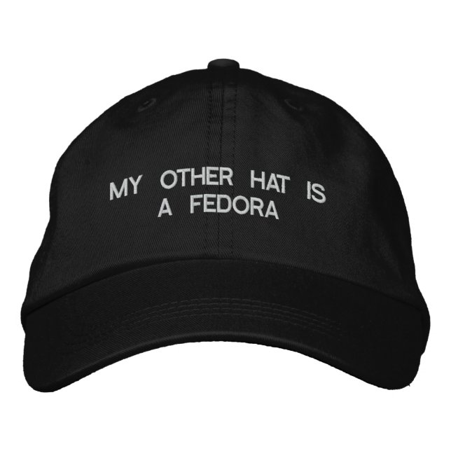 Bordada Fedora - Gorra ajustable personalizado (Anverso)