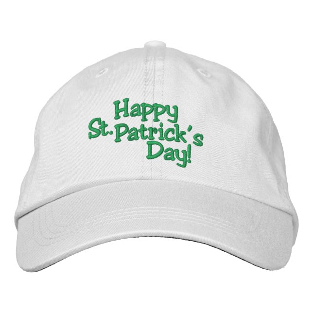 Bordada FELIZ 2017 GORRA de San Patricio (Anverso)