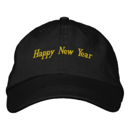 Bordada Feliz Año Nuevo: Gorra de deseos, celebración impr