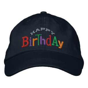 Bordada Feliz cumpleaños, Gorra de bordado