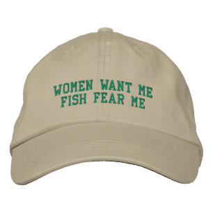 Bordada Fish Fear Me Gorra