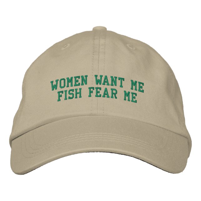 Bordada Fish Fear Me Gorra (Anverso)
