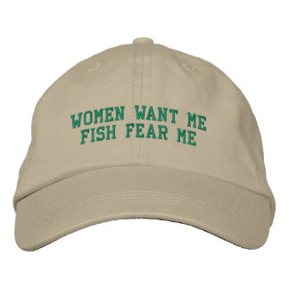 Bordada Fish Fear Me Gorra