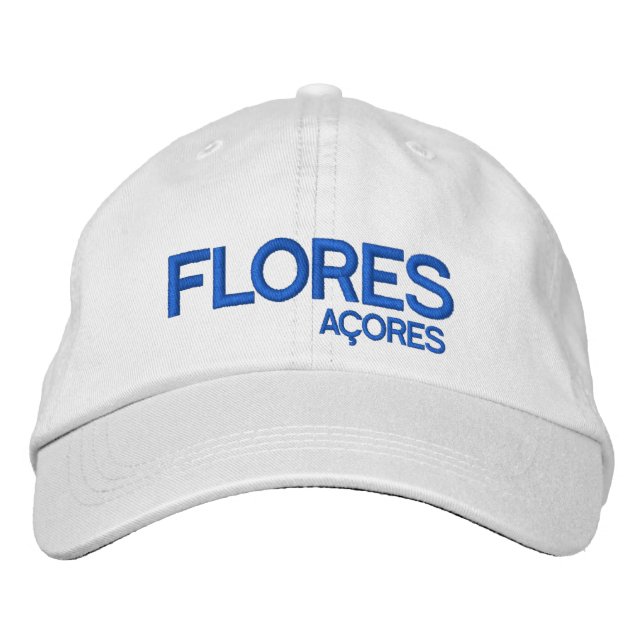 Bordada Flores Açores Gorra ajustable (Anverso)