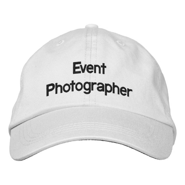 Bordada Fotógrafo de eventos bordado Gorra (Anverso)