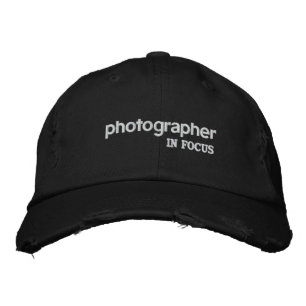 Bordada Fotógrafo En Gorra Focus