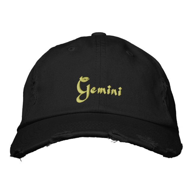 Bordada Gemini Zodiac Embroidered Cap / Gorra (Anverso)