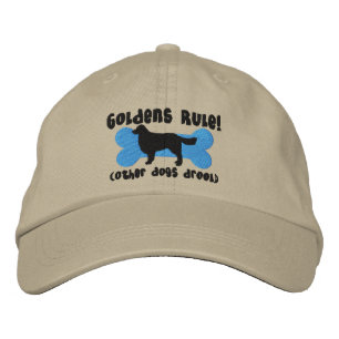 Bordada Goldens Rule Borroidered Gorra (Golden Retriever)