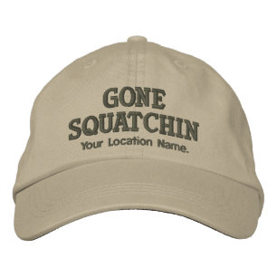 Bordada GONE SQUATCHIN Gorra Personalizar UBICACIÓN