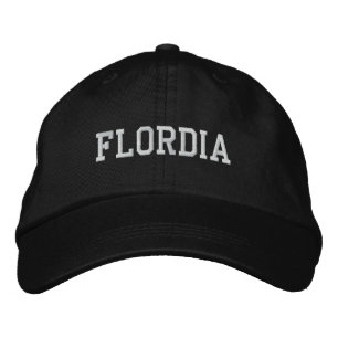 Bordada Gorra ajustable barnizada de Florida Negro