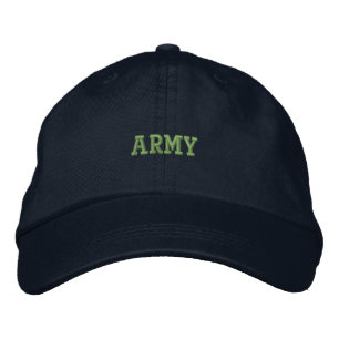 Bordada Gorra Ajustable Básica Color Navy de Veteranos Pre