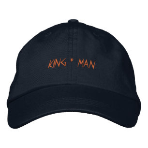 Bordada Gorra Ajustable Básica con Texto Impreso KING MAN