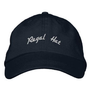 Bordada Gorra Ajustable Color Azul Marino Regal Hat Majest