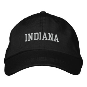 Bordada Gorra ajustable de Indiana Embroid Black
