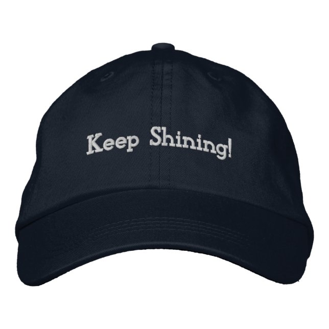 Bordada Gorra Ajustable de la Marina Inspiradora – "¡Sigue (Anverso)