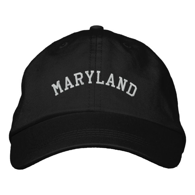 Bordada Gorra ajustable de Maryland Embroid Black (Anverso)