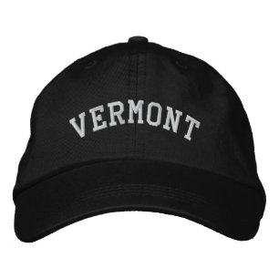 Bordada Gorra ajustable de Vermont barroider negro