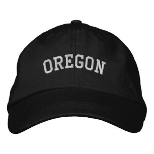 Bordada Gorra ajustable Oregon Embroider Negro
