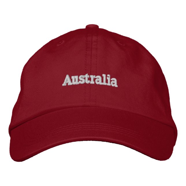 Bordada Gorra Ajustable Personalizada Australia (Anverso)