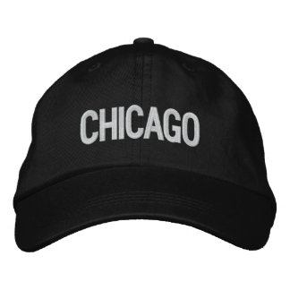 Bordada Gorra Ajustable Personalizada de Chicago